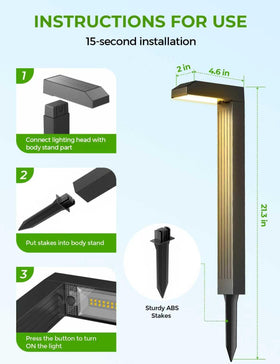 COXSENI easy ground-stake installation for quick outdoor setup.