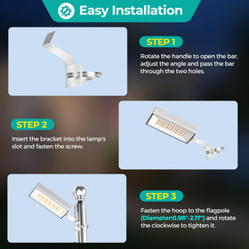 COXSENI IP65 waterproof flag light withstands outdoor weather