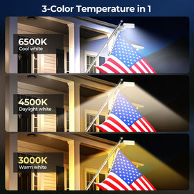 COXSENI 48-LED flag light brightens flags after dark