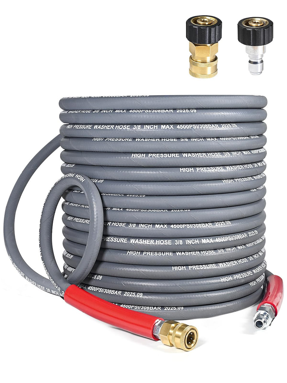 Coyardor 50ft hose showing 4500 PSI capability for tough outdoor cleaning