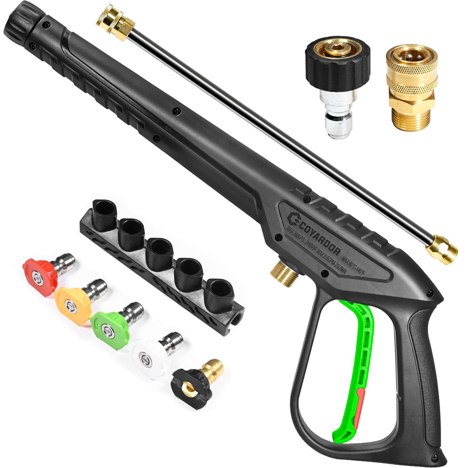 Coyardor pressure washer gun 3600psi ready for heavy-duty exterior cleaning.