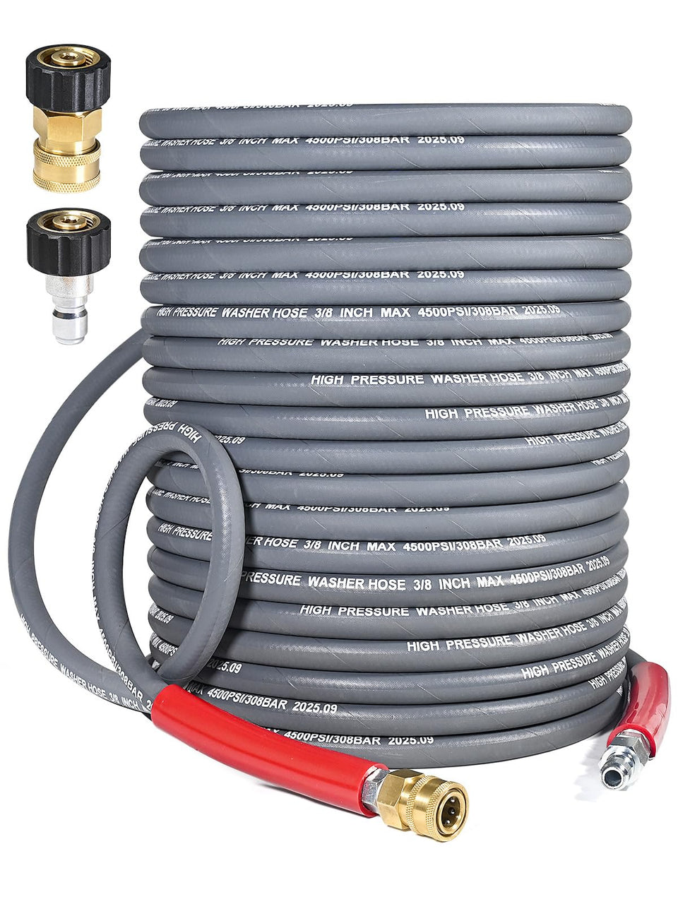 Coyardor three-eighth-inch hose 100ft with flexible performance for tough cleaning tasks.