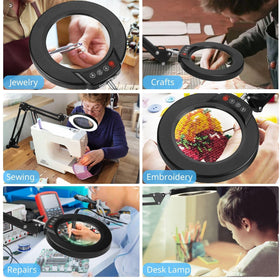 Coyeth clamp magnifier ideal for painting, sewing, and detailed repairs.