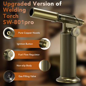 CoYlBod torch flame adjustment enables precise roasting and soldering tasks.