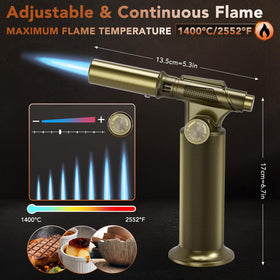 CoYlBod flame-lock keeps the torch lit safely during tasks.