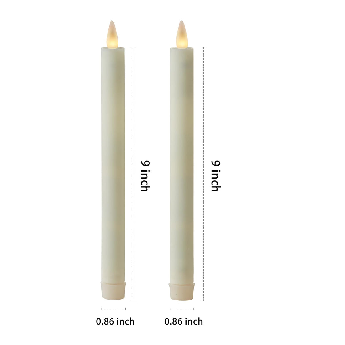 CozierGlow ivory taper timer function for automated lighting.