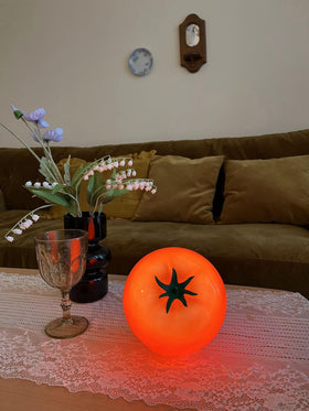 Cozifycasa kawaii tomato night light adds playful mood to shelves