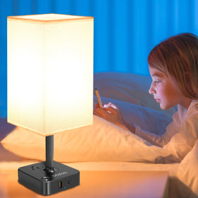 cozoo linen shade lamp brightens spaces while softening glare for comfortable evenings.