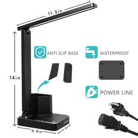 COZOO LED desk lamp base stability staying steady on a busy desk