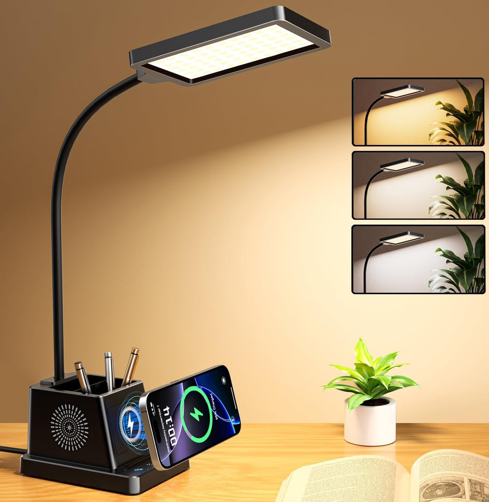 Cozoo LED desk lamp gooseneck provides precise task lighting for study and work