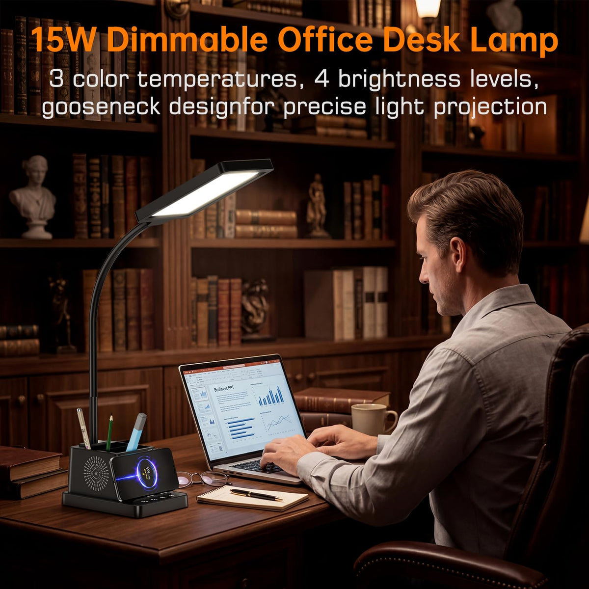 Cozoo desk lamp tilt feature lets you aim light exactly where needed