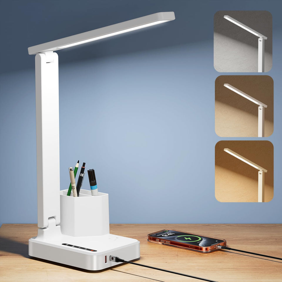 COZOO LED Desk Lamp with USB charging hub for desks and dorms.