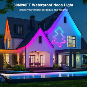 Cozylady RGB Neon rope light music-sync mode boosts party atmosphere.
