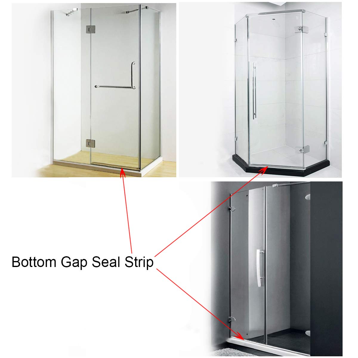 Clear seal blends with glass while guarding against moisture.