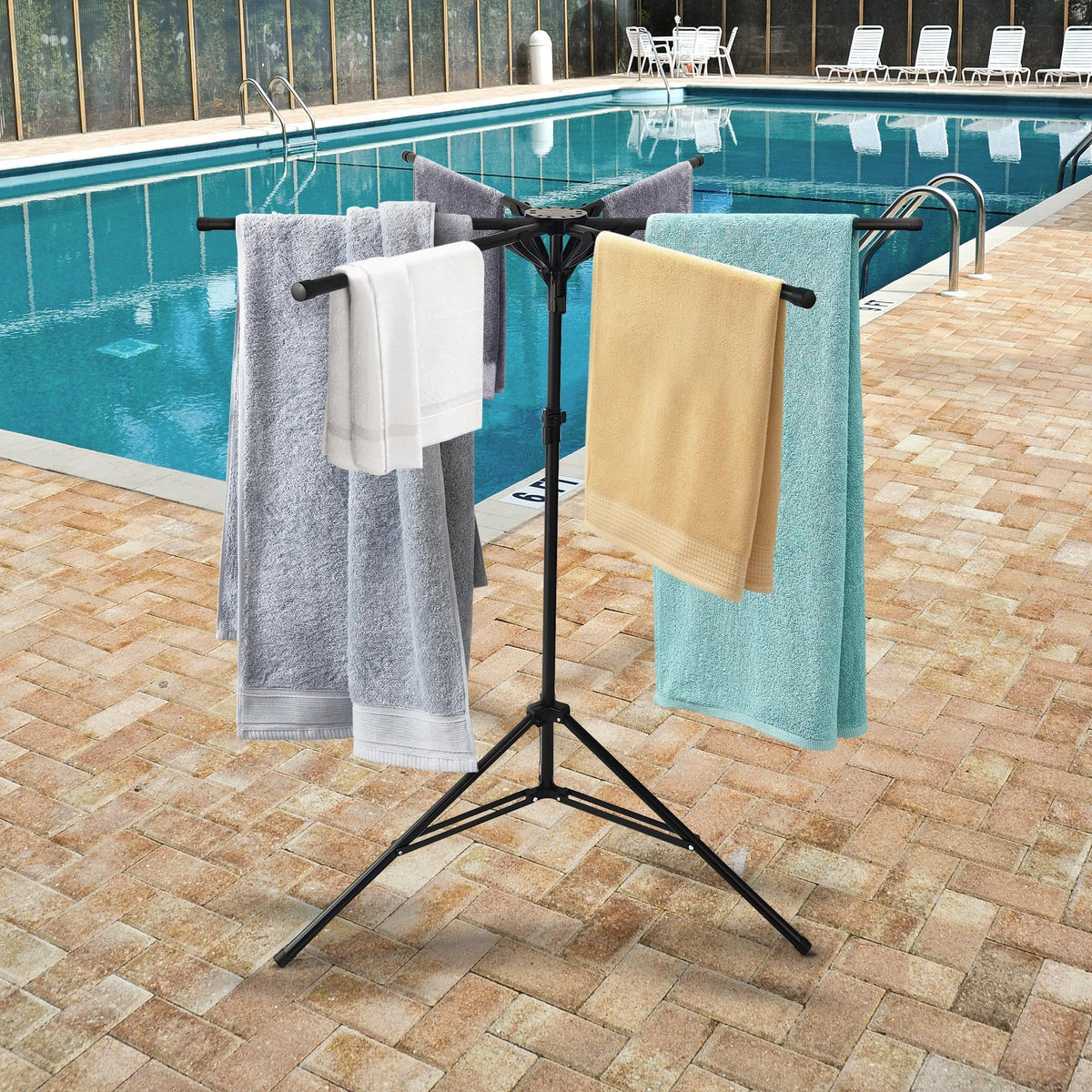 CozyNova pool towel rack adjustable height fits any space.