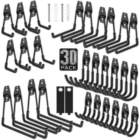 Cpais garage hooks front view with anti-slip coating for secure tool hanging.