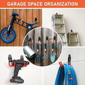 Cpais solid steel hooks with reinforced welds for durable garage organization