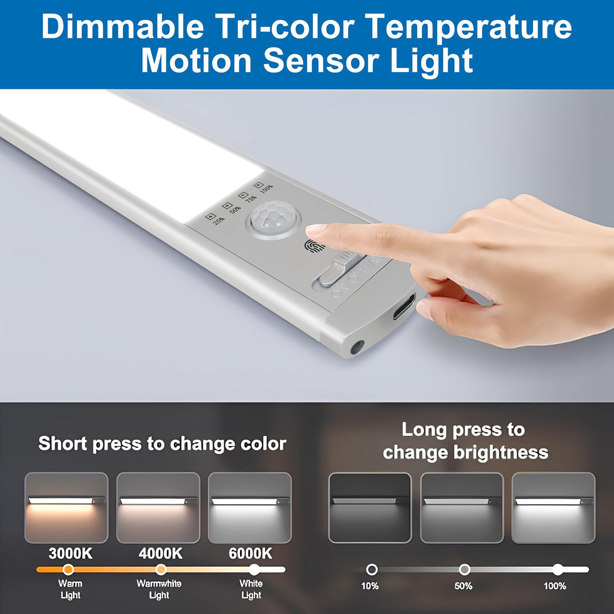 CPFLITA 76-LED motion sensor light delivering bright, even illumination.