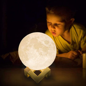 CPLA Moon Lamp wooden stand provides stable, elegant display