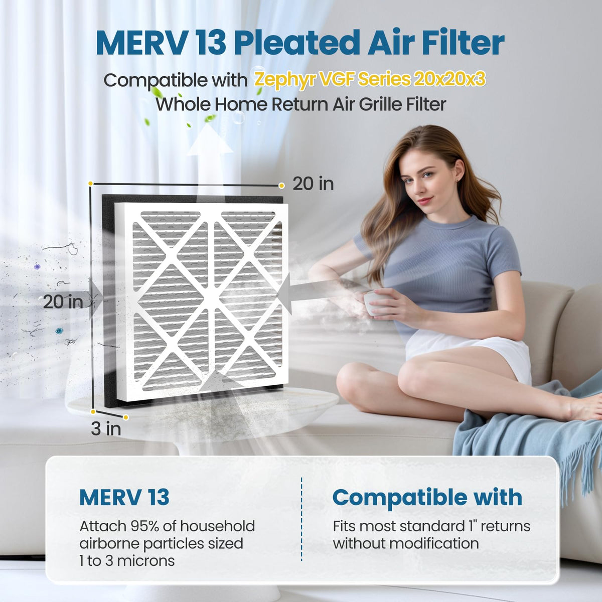 CPLIKE pleated MERV 13 media core for improved filtration area