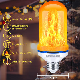 CPPSLEE LED flame bulb for Christmas lights with warm glow