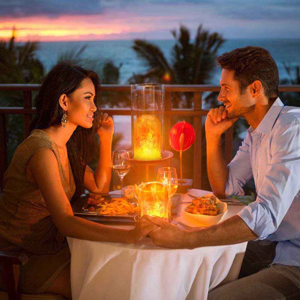 CPPSLEE LED flame bulb indoor ambience with safe, realistic flame