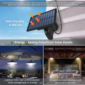 Cprnru Solar Shed Lights with dusk-to-dawn sensor automatically turns on at night.