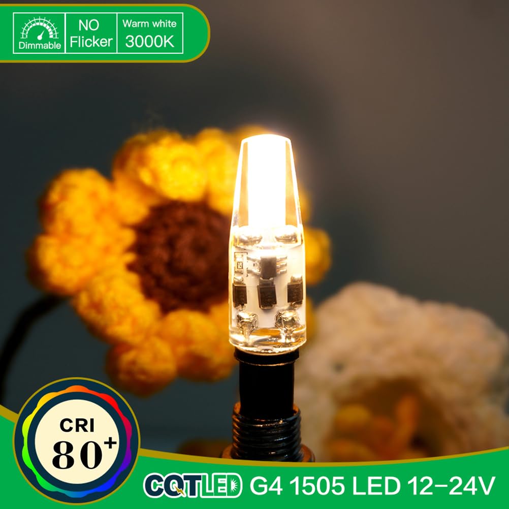 CQTLED G4 2W ceiling light bulb with soft, glare-free glow
