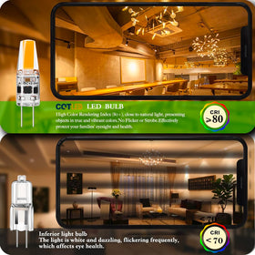 CQTLED G4 2W dimmable bulb with adjustable brightness