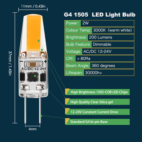 CQTLED G4 2W landscape light bulb enhances outdoor ambience