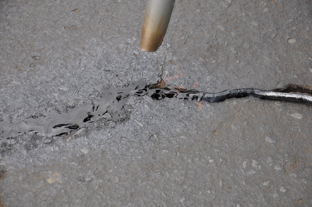 CRACK STIX applied on an asphalt crack demonstrates repair potential