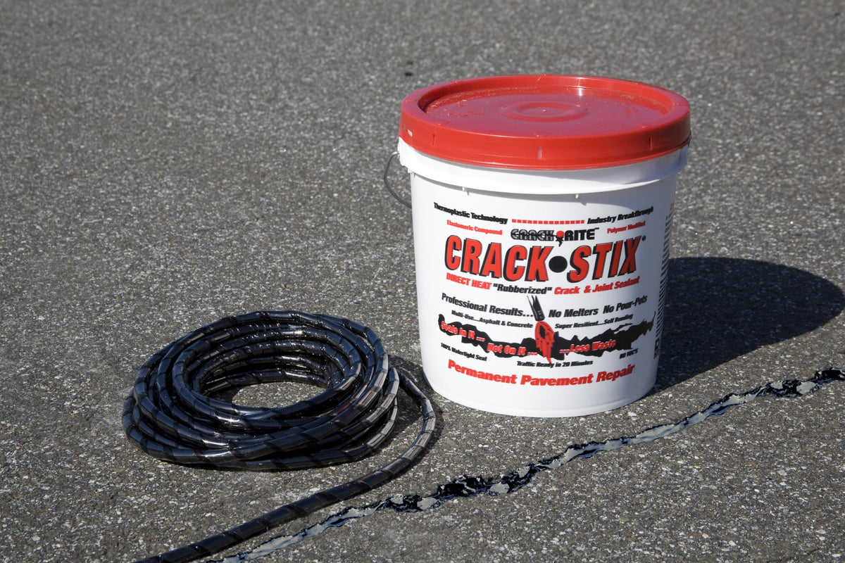 CRACK STIX applied on a concrete crack showing versatility