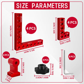 Crafom corner clamp 5-5in set provides sturdy support for larger cabinetry joints.