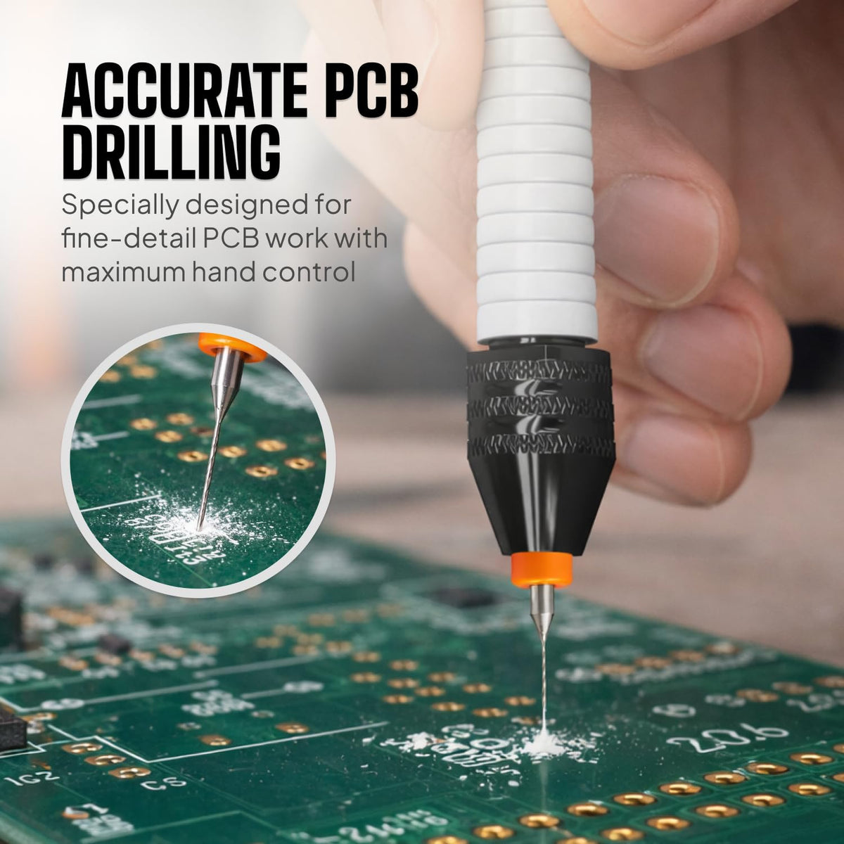 Craft911 Pin Vise ergonomic grip supports comfortable, controlled operation