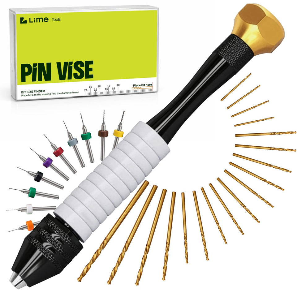 Craft911 Pin Vise Hand Drill with blue handle for precise, battery-free drilling in jewelry making
