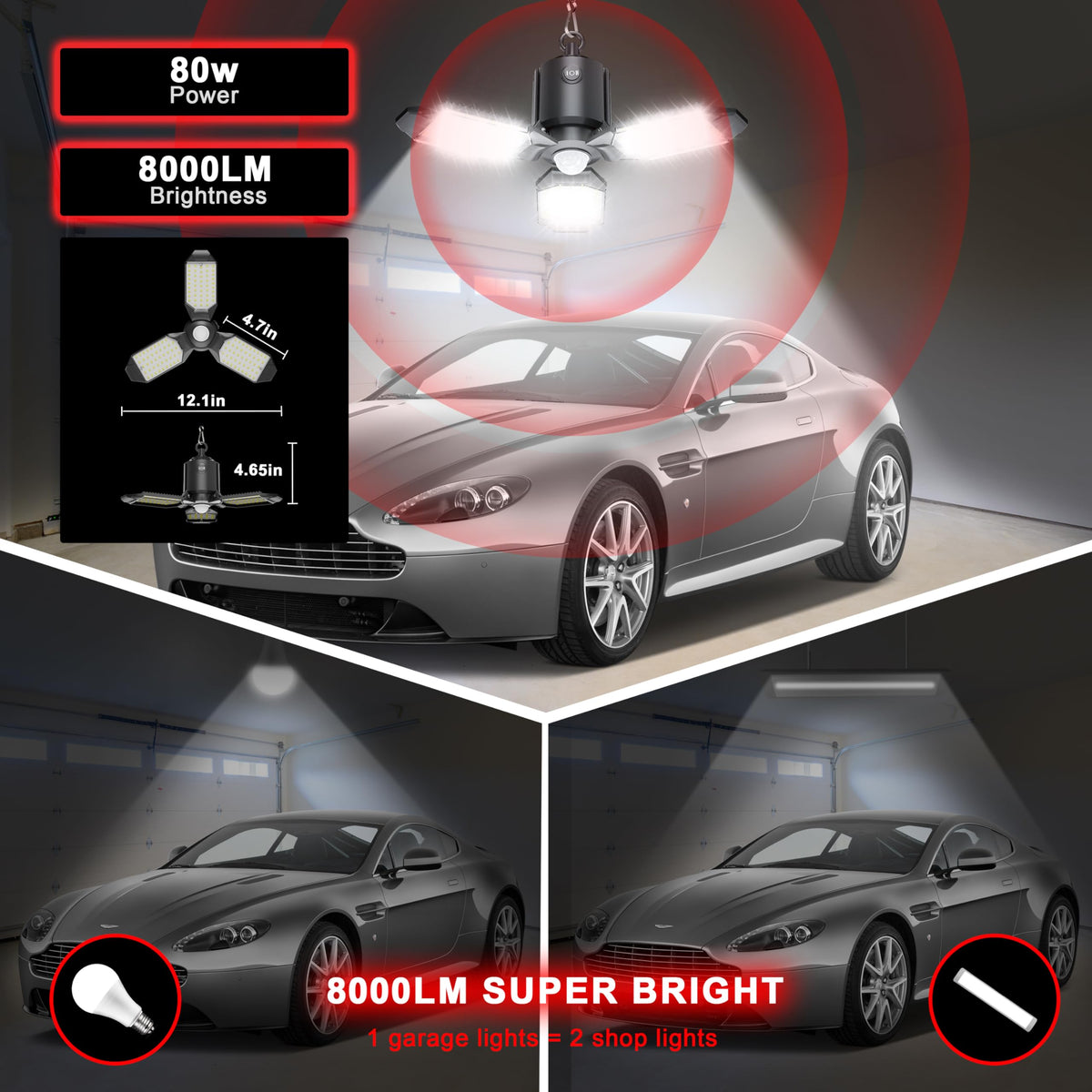 Craftersmark 3-mode system: always-on, off, or sensor.