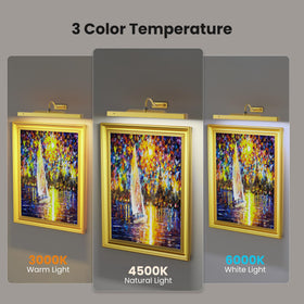 Craftersmark 3-color temperature light adapts warm, natural, or cool tones for settings.