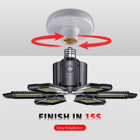 Craftersmark garage lighting suitable for basement, attic, and warehouse spaces.