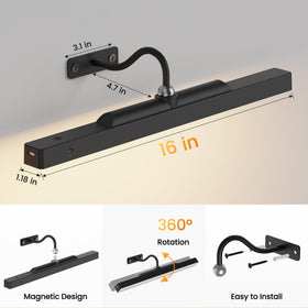 Craftersmark cordless art light runs on batteries for flexible placement.