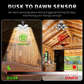 Craftersmark dusk-to-dawn operation activates at night for energy-efficient lighting.