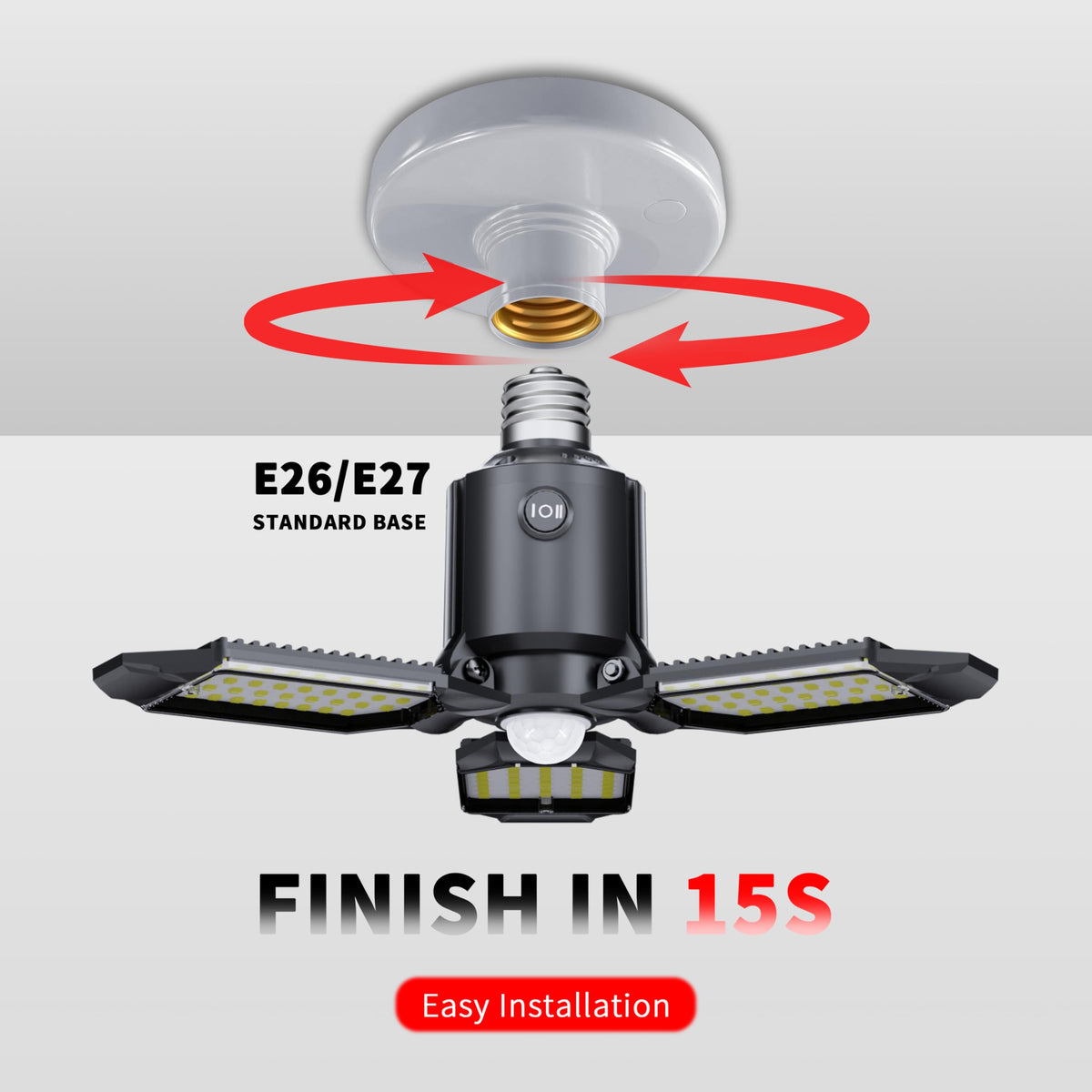 Craftersmark E26 base installation is quick and simple.