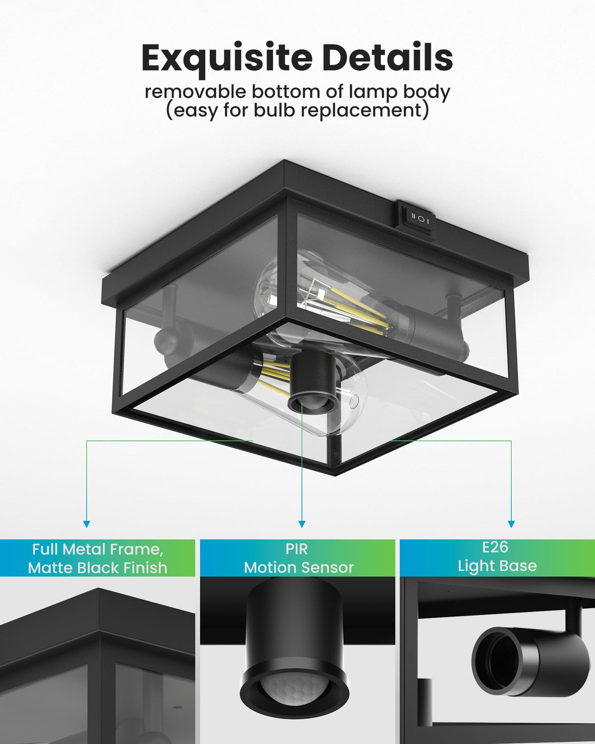 Craftersmark flush-mount fixture blends with various architectural styles