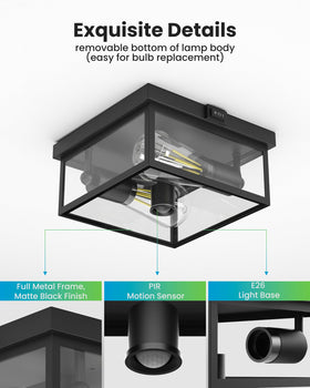 Craftersmark flush-mount fixture blends with various architectural styles
