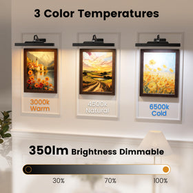 Craftersmark Gallery Light 3 Pack remote dimming enables easy brightness control for displays.