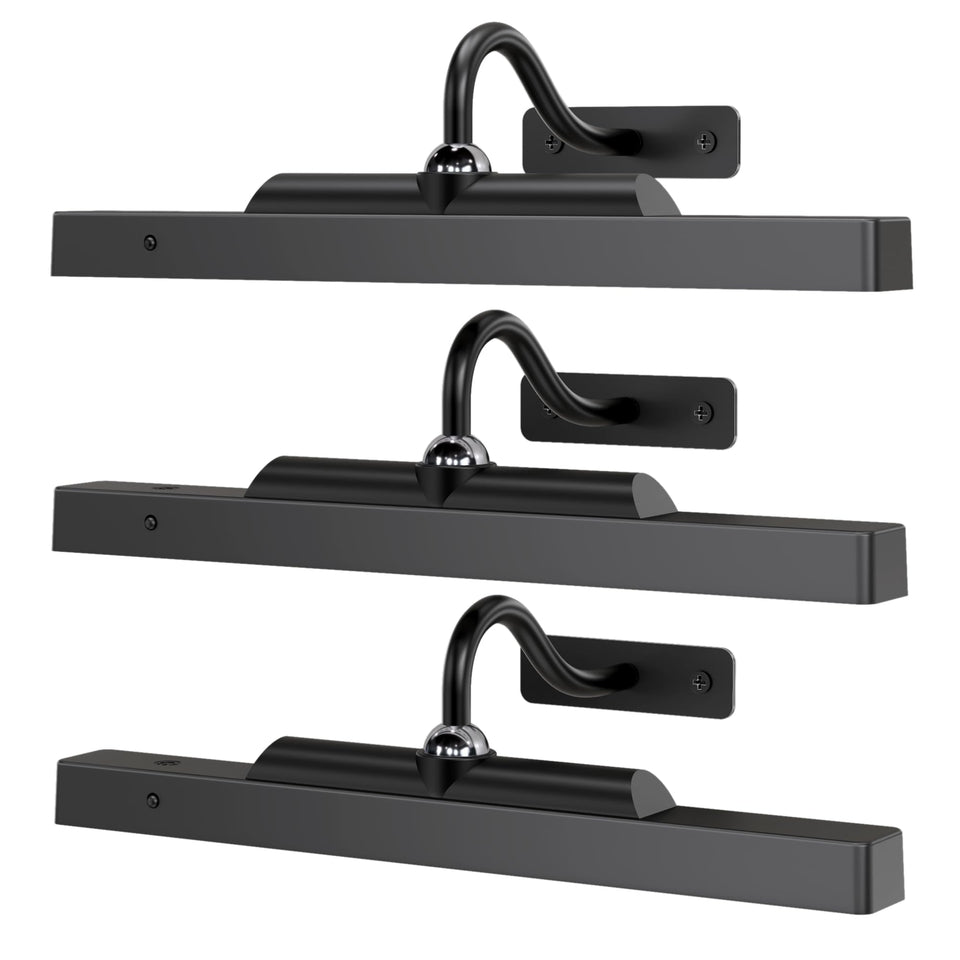 Craftersmark Gallery Light 3 Pack wall-mounted setup highlights artwork with clean, focused illumination.