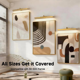 Craftersmark 24 inch light on a gallery wall and mirrors