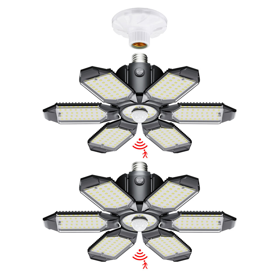 Craftersmark LED garage light 2-pack provides broad coverage for garages