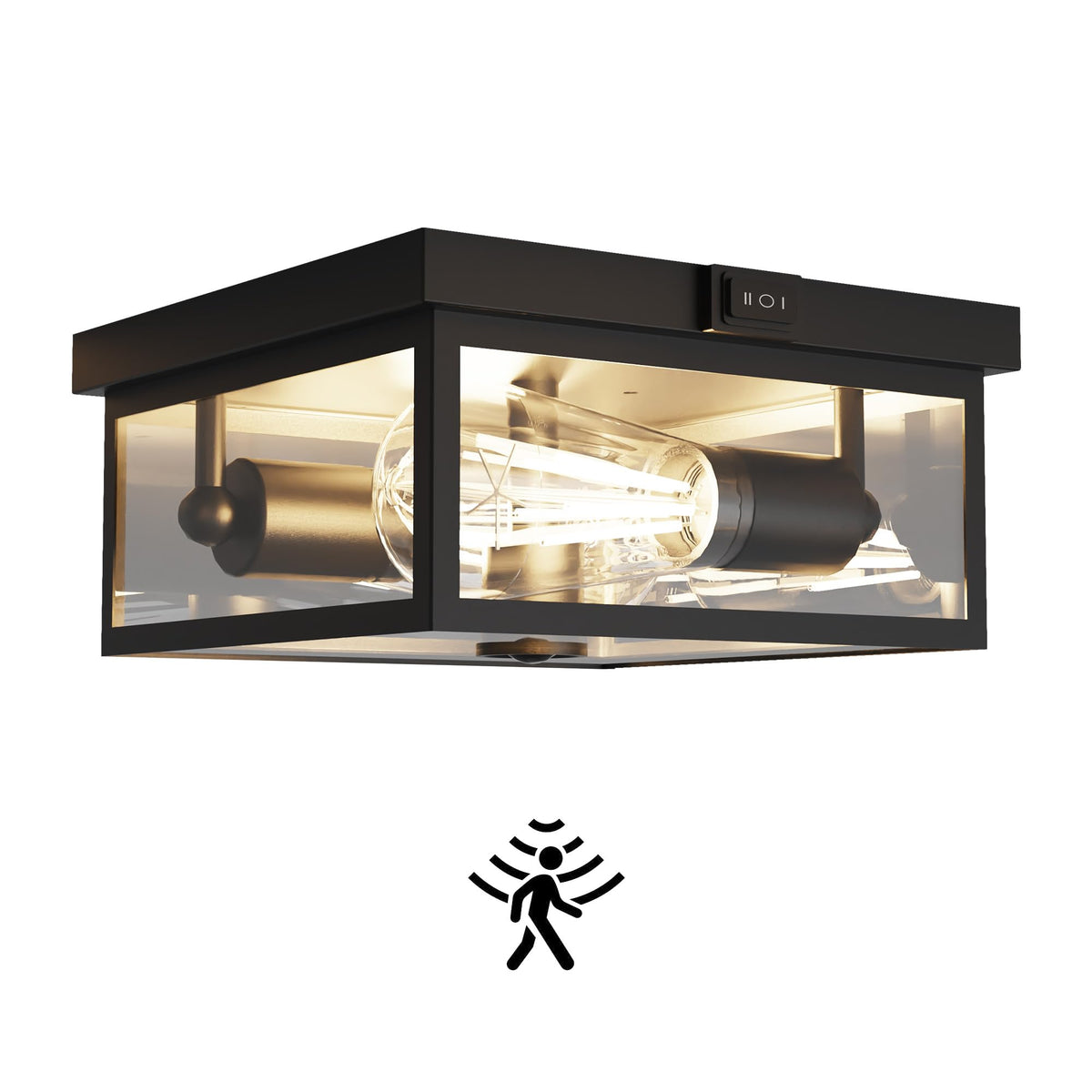 Craftersmark outdoor ceiling light with motion sensor illuminates porches automatically