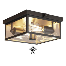 Craftersmark outdoor ceiling light with motion sensor for porch illumination at dusk