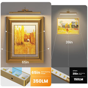 Craftersmark picture light with 360 degree angle for precise wall illumination